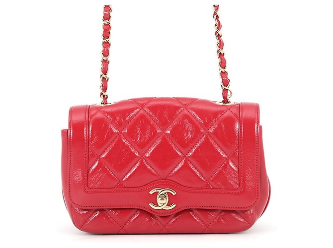 Bolso de Hombro Chanel Matelasse Chain Roja
