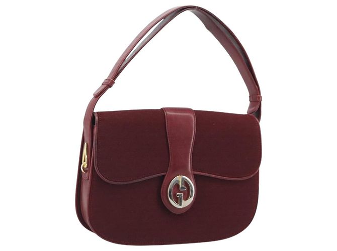 Borsa a Spalla GUCCI Micro GG Supreme Rosso Oro Auth ep15564 D'oro