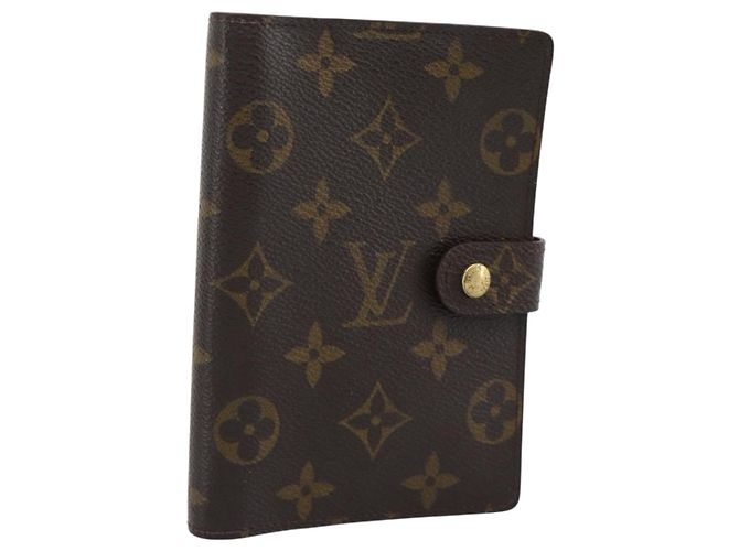 LOUIS VUITTON Monogram Agenda PM Day Planner Cover R20005 LV Auth BA14221