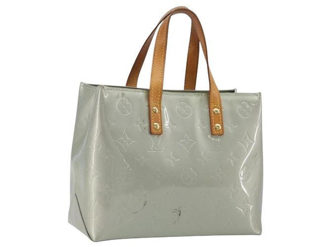 LOUIS VUITTON Borsa Monogram Vernis Reade PM Gris M91145 LV Auth ep15380 Grigio
