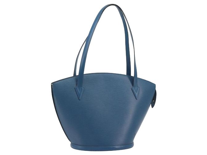 LOUIS VUITTON Epi Saint Jacques Bolso de compras de hombro Azul M52275 Auth ep15588