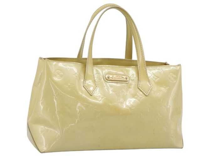 LOUIS VUITTON Sac à main Monogram Vernis Wilshire PM Broncorail M91452 Auth ka5366
