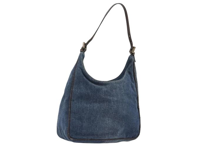 Sac à main FENDI Denim Blue Auth 194002 Bleu