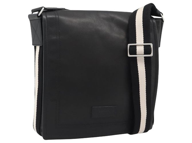 Borsa a Spalla BALLY in Pelle Nera Argento Auth 194051A Nero
