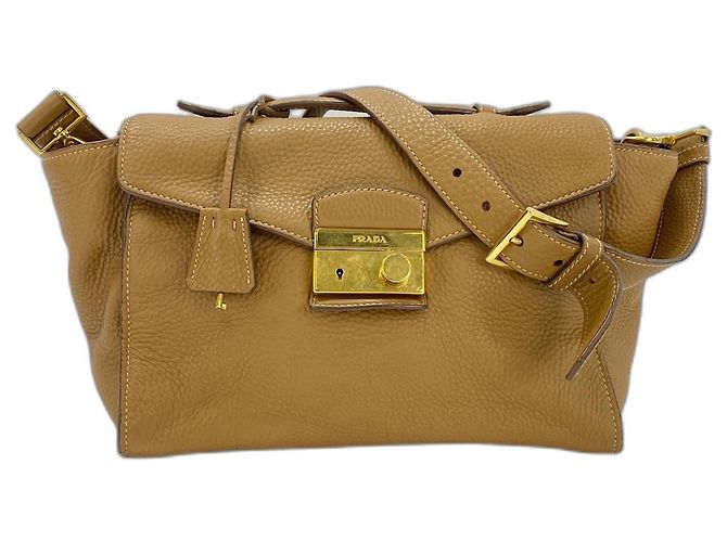 Prada Brown Leather Shoulder Bag