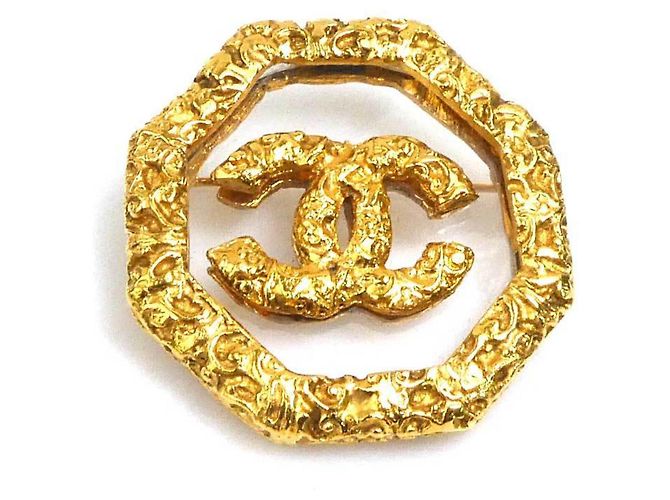 Chanel Brosche aus Goldmetall Golden