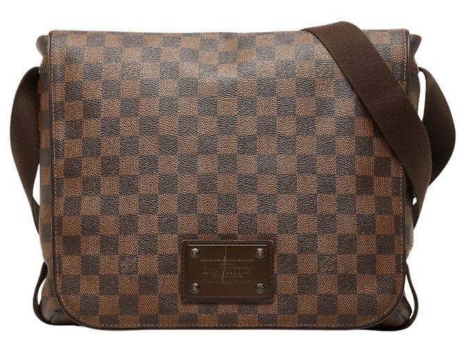 Borsa Messenger Louis Vuitton Damier Brooklyn MM Marrone