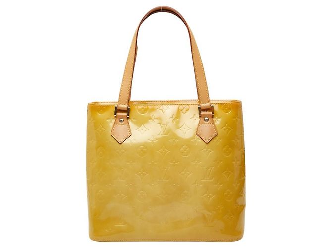 Sac cabas Louis Vuitton Monogram Vernis Houston Jaune