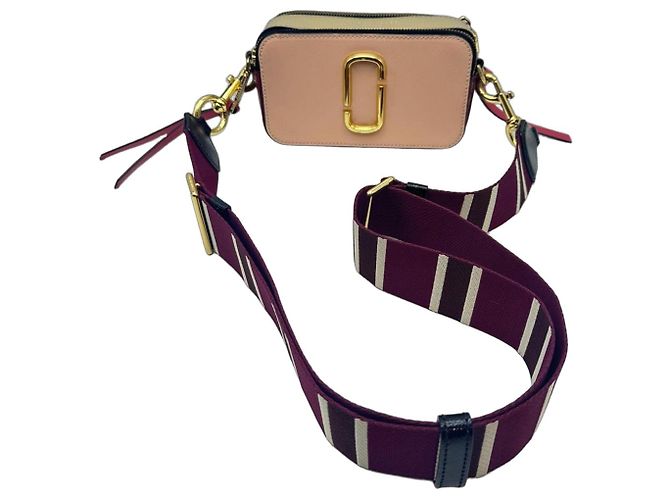 Bolsa de ombro Marc Jacobs Snapshot Rosa Bege