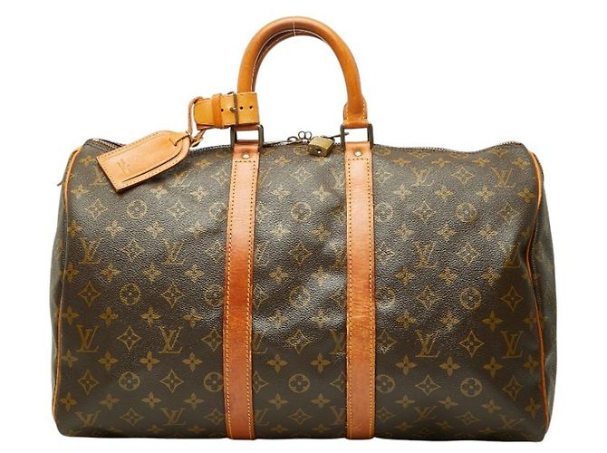 Borsa Boston Louis Vuitton Monogram Keepall 45 Marrone