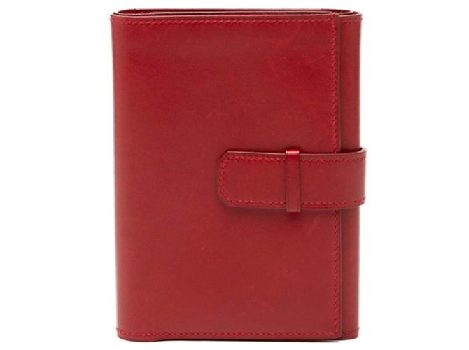 Hermès Cartera plegable compacta Jura Hermes Roja
