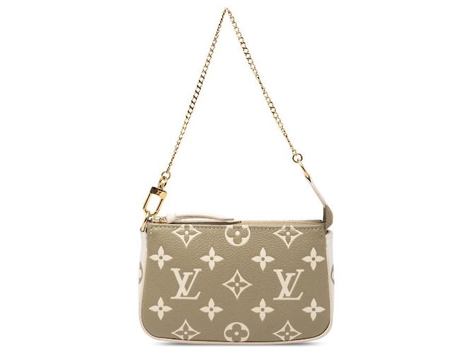 Louis Vuitton Monogram Empreinte Mini Pochette Accessoires Beige Khaki