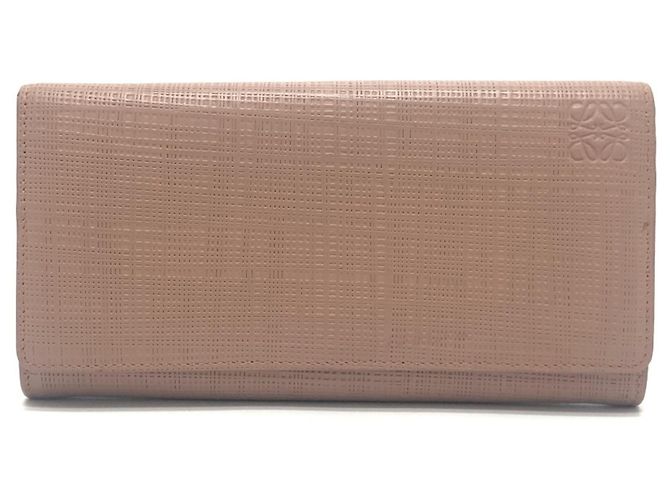 Carteira longa em canvas bege Loewe
