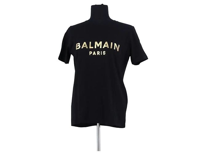 Camiseta Balmain de algodón negra Negro