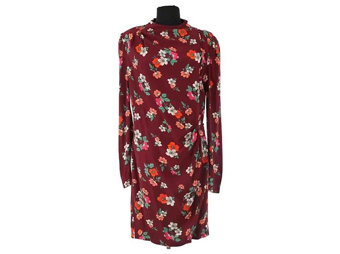 Maje Vestido burdeos
