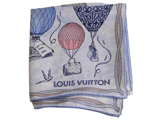 Carré Louis Vuitton in seta blu
