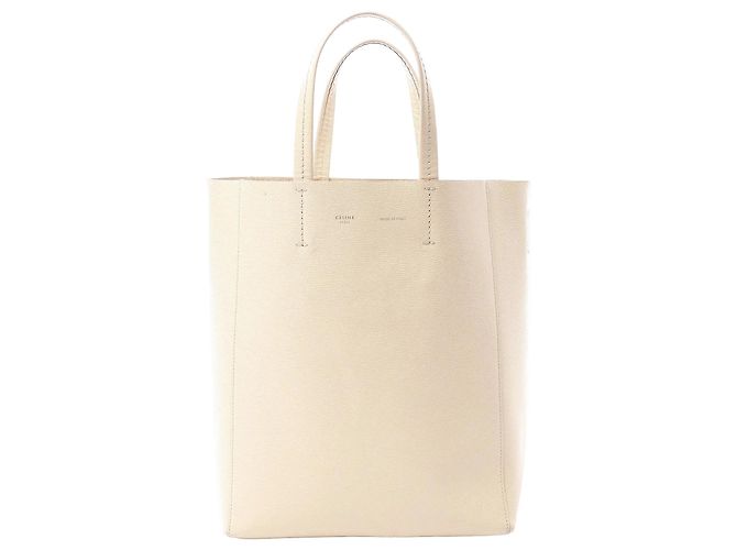 Céline Borsa CELINE Cabas Vertical Small in pelle beige