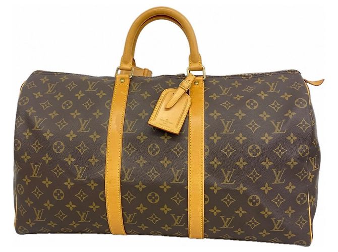 Bolsa Louis Vuitton Boston Monogram Keepall 50 Marrom