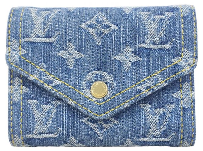 Louis Vuitton Tri-fold Wallet in Blue Denim