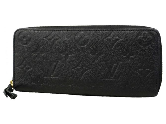 Cartera larga Louis Vuitton Monogram Empreinte Clemence Negro