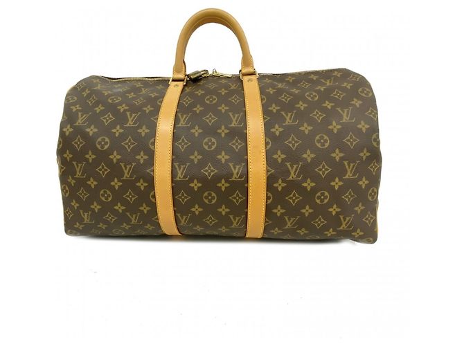 Borsa Boston Louis Vuitton Monogram Keepall 50 Marrone