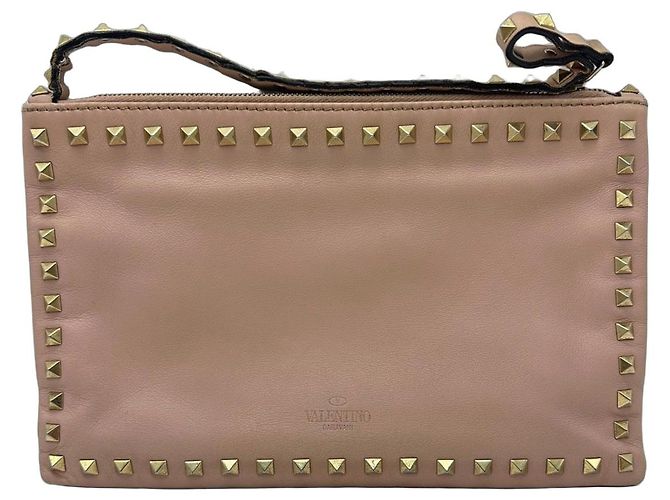 Valentino Garavani Rockstud Zip Pouch Pink