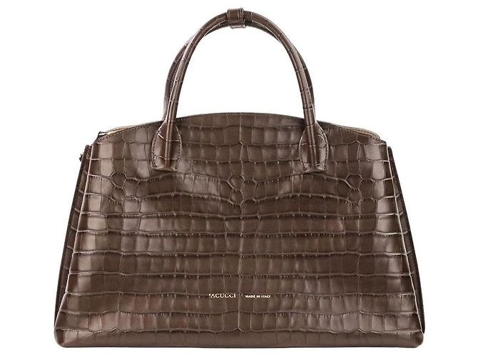 Autre Marque IACUCCI VELAR Bolsa 2 ways em couro texturizado Marrom
