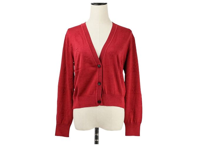 Cárdigan de punto de seda y algodón H Lift Hermès 38 Roja