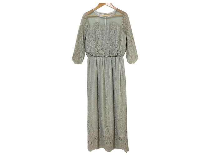 Autre Marque Spitzenkleid D CLAN green label relaxing Grün