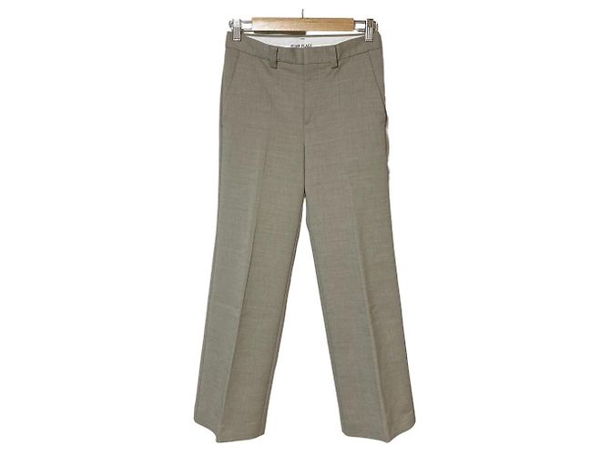 Autre Marque Plage Gerade Hose Beige