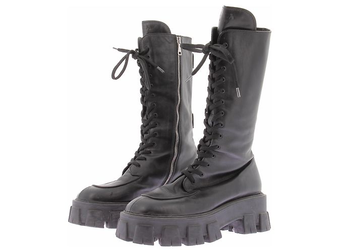 Prada Botas estilo combat pretas Preto