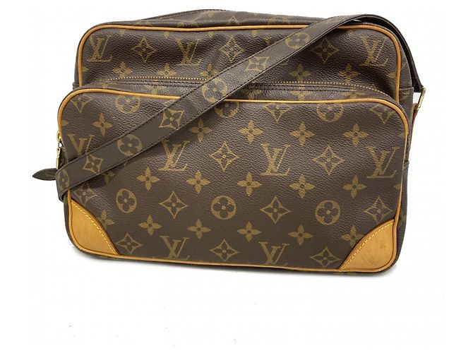Louis Vuitton Monogram Nile Schultertasche M45244 Braun