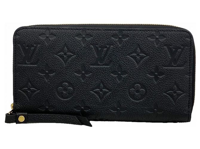 Louis Vuitton Monogram Empreinte Zippy Wallet Black