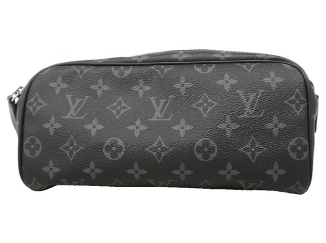 Sac de toilette Louis Vuitton Monogram Eclipse Dopp Kit Noir