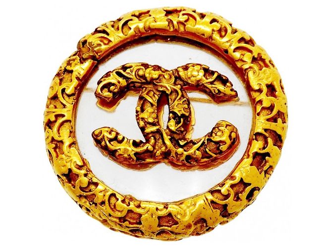 Timeless Spilla Chanel Coco Mark Circle D'oro 