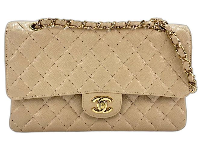 Borsa a tracolla Chanel Matelassé 25 Beige