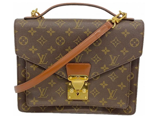 Bolsa Louis Vuitton Monogram Monceau 28 Marrom