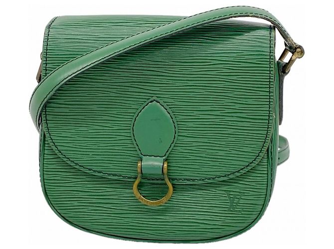 Borsa a tracolla Louis Vuitton Epi Saint Cloud in verde Borneo