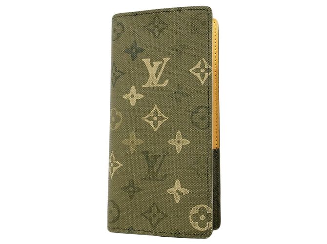 Louis Vuitton Monogram Surplus Portefeuille Brazza Long Wallet Cachi