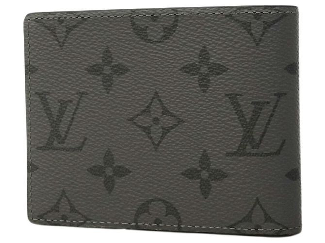 Louis Vuitton Monogram Eclipse Reverse Portefeuille Slender Wallet Brown Black