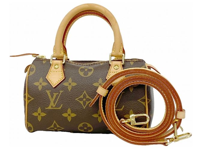 Bolso Louis Vuitton Monogram Mini Speedy Castaño
