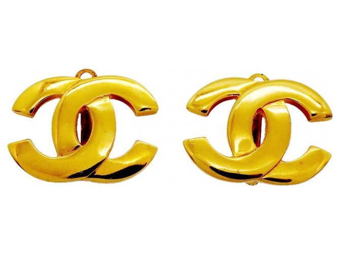 Orecchini a clip placcati oro Chanel D'oro
