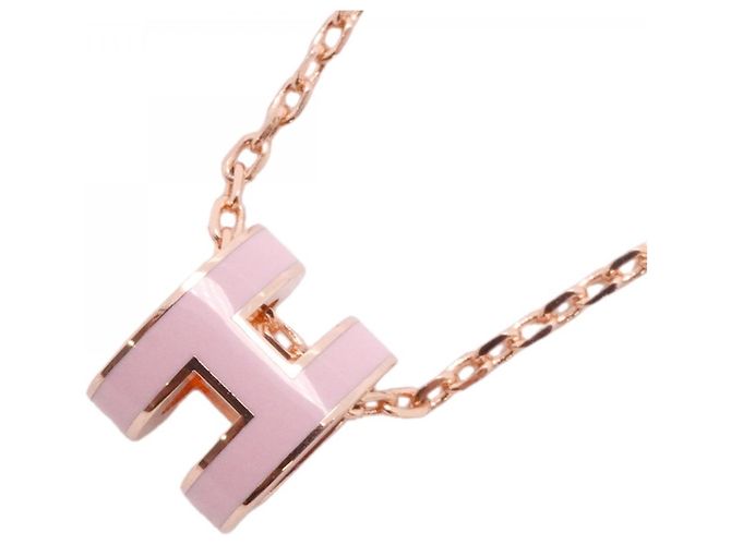 Hermès Collar Hermes Mini Pop H Rosa Dorado