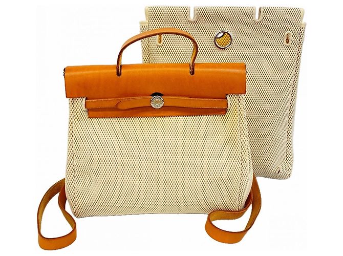 Hermès Hermes Herbag Ad PM Backpack in Natural