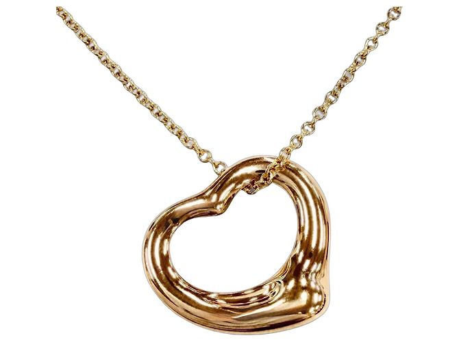 Tiffany & Co Collana con pendente Tiffany Open Heart D'oro