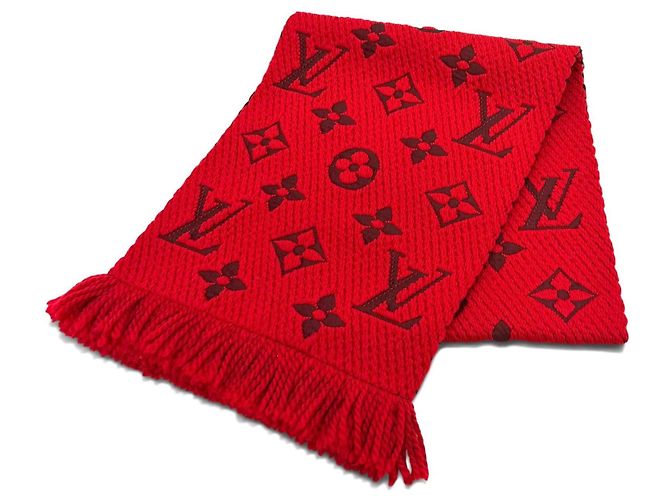 Stola Louis Vuitton Ruby in misto lana e seta Rosso 