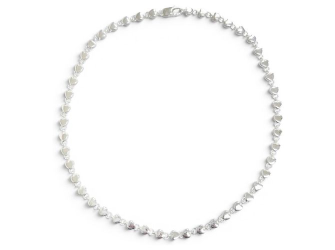 Tiffany & Co Collier Tiffany Vintage Puff Heart Argenté
