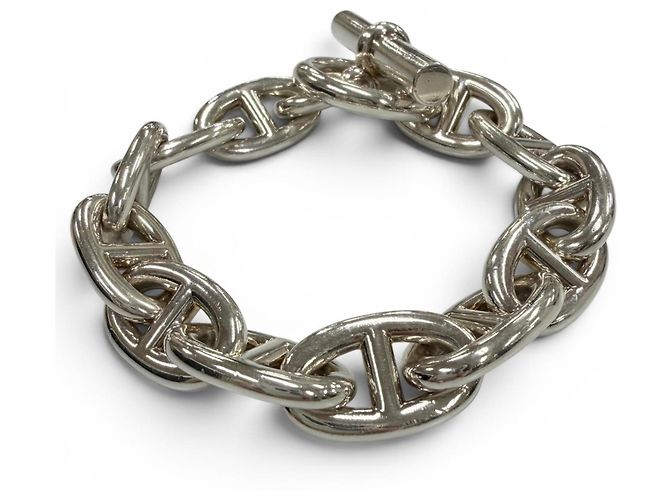 Hermès Pulsera Charm Chaine d'Ancre en Plata Hermes
