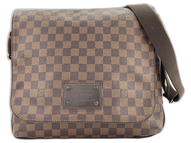 Borsa a Spalla Louis Vuitton Brooklyn MM - Marrone