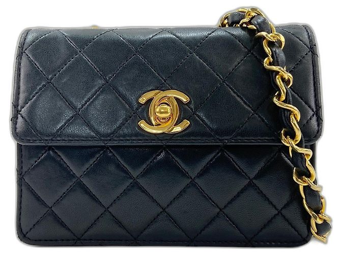 Borsa a Spalla Chanel Mini Matelassé Nero